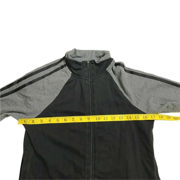 Express Womens Medium Sweatshirt Full Zip Lightweight Jacket Black Gray Cotton - Picture 4 of 9